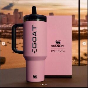 THE MESSI X STANLEY QUENCHER PROTOUR FLIP STRAW TUMBLER 40OZ CUP LIMITED EDITION